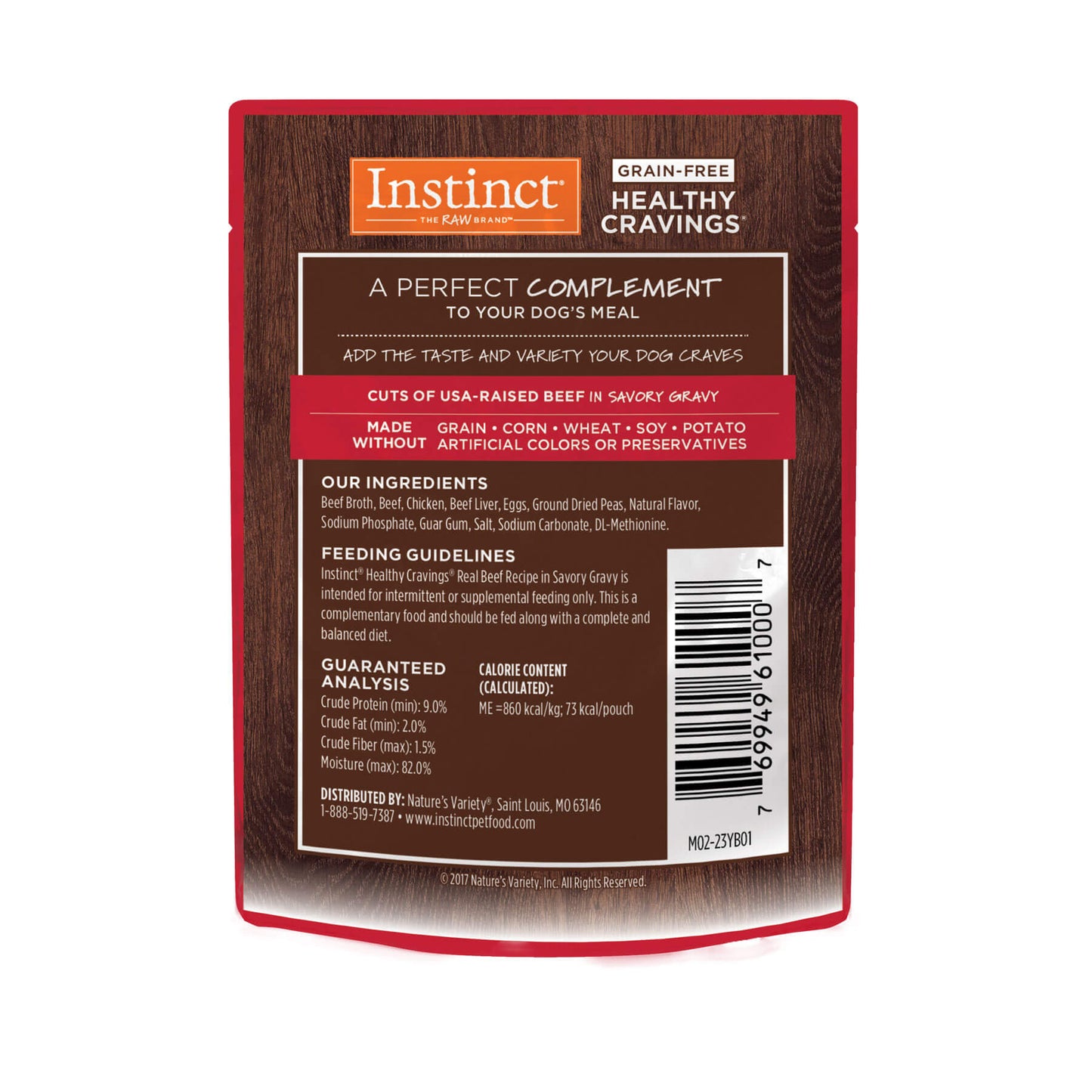 Instinct Healthy Cravings: comida húmeda de carne de Res para perros