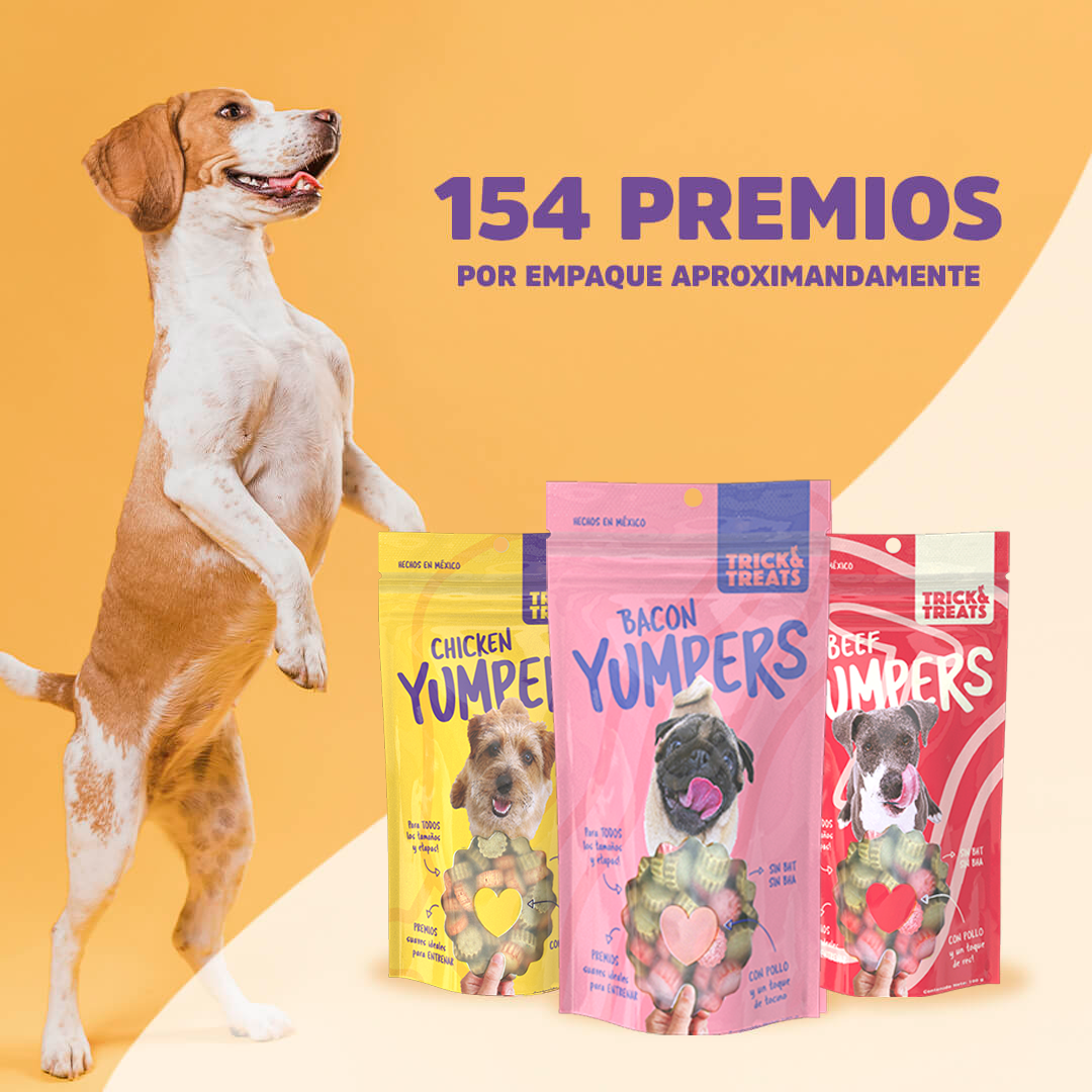 Golosinas para perros con Sabor a Tocino de Yumpers