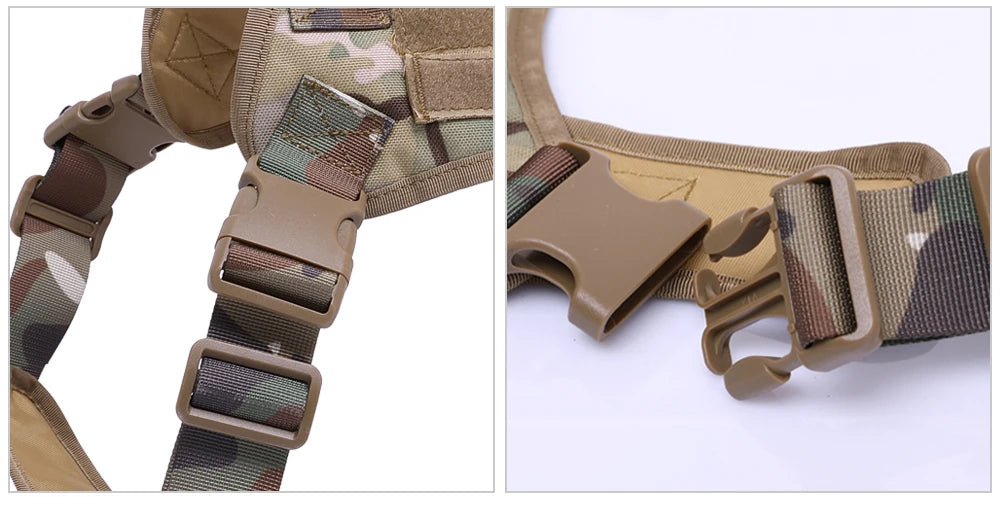 Tactical Dog Harness, Collar & Leash - Military Style