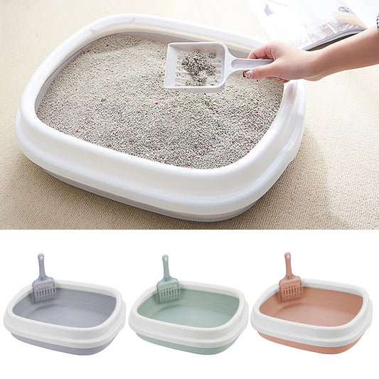 Anti-Splash Cat Sand Litter Box Set