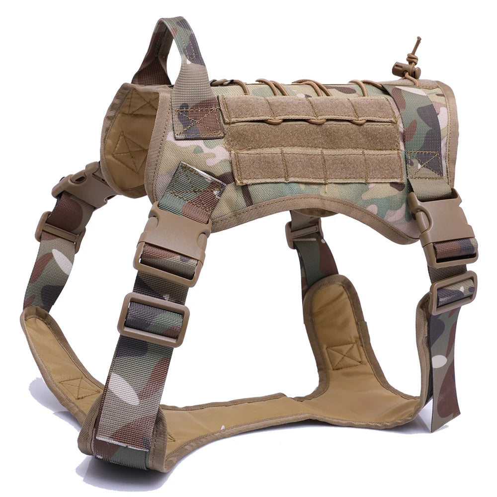 Tactical Dog Harness, Collar & Leash - Military Style