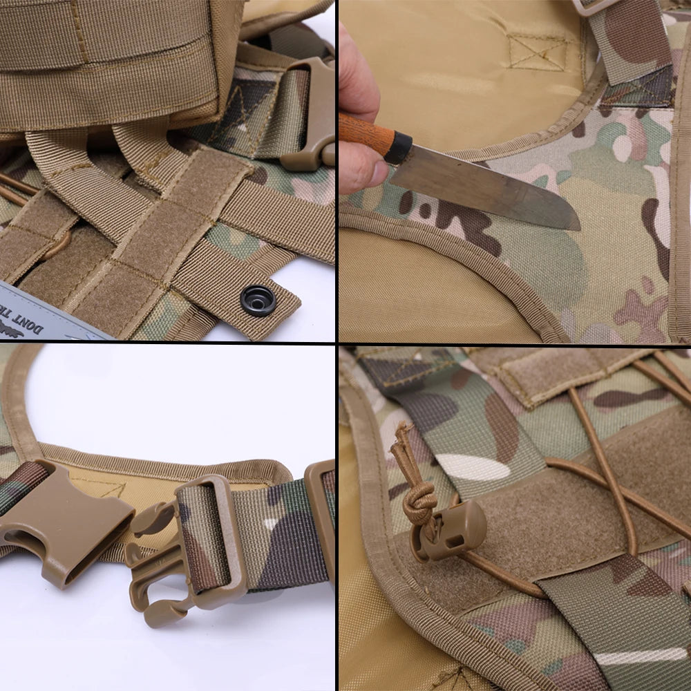 Tactical Dog Harness, Collar & Leash - Military Style