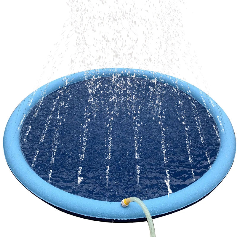 Dog Sprinkler Pad Play Cooling Mat – Fun and Cool Water Play