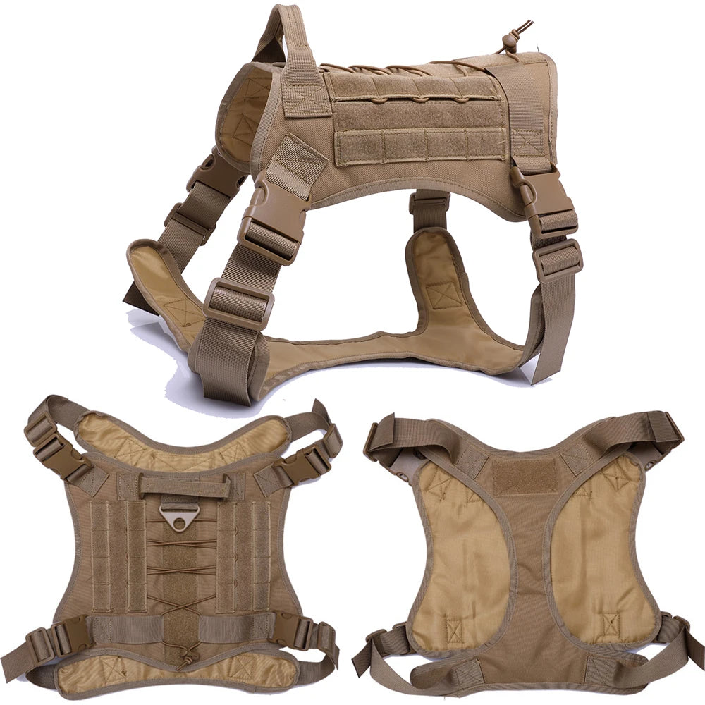 Tactical Dog Harness, Collar & Leash - Military Style