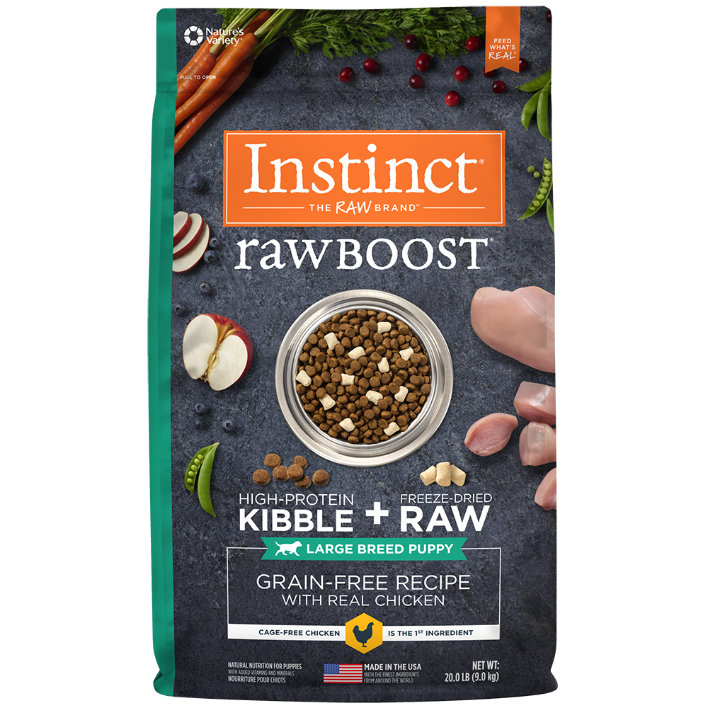 Instinct Raw Boost Cachorros Razas Grandes 20 lb – Alimento para Perros