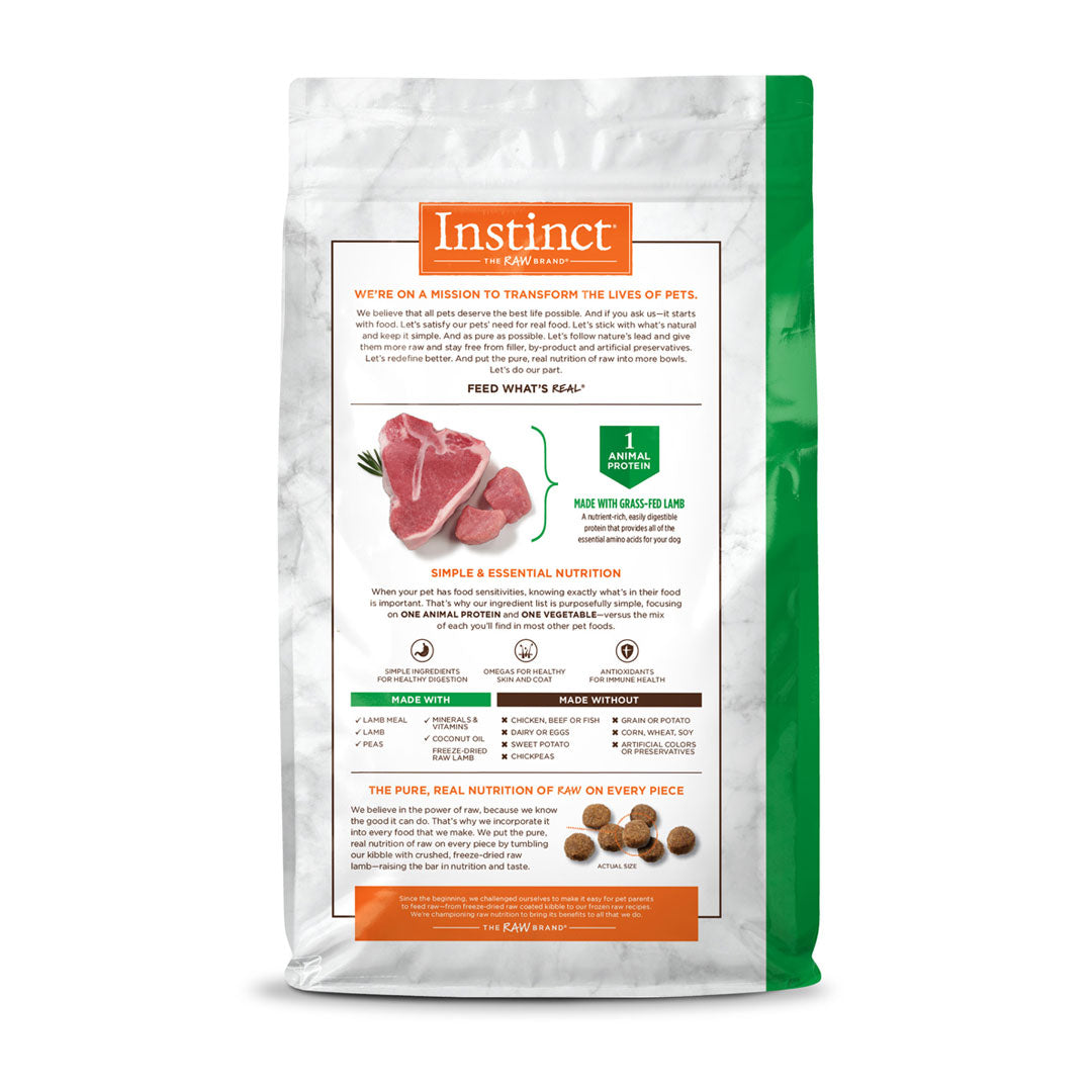 Instinct LID Cordero - Alimento para perros de primera calidad 