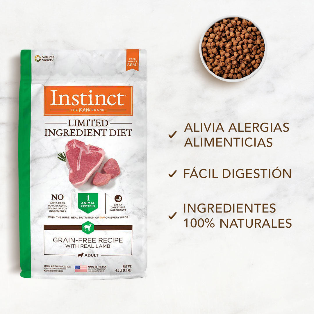 Instinct LID Cordero - Alimento para perros de primera calidad 