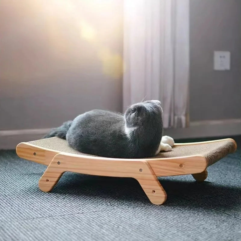 Rascador de madera para gatos: la cama de descanso definitiva