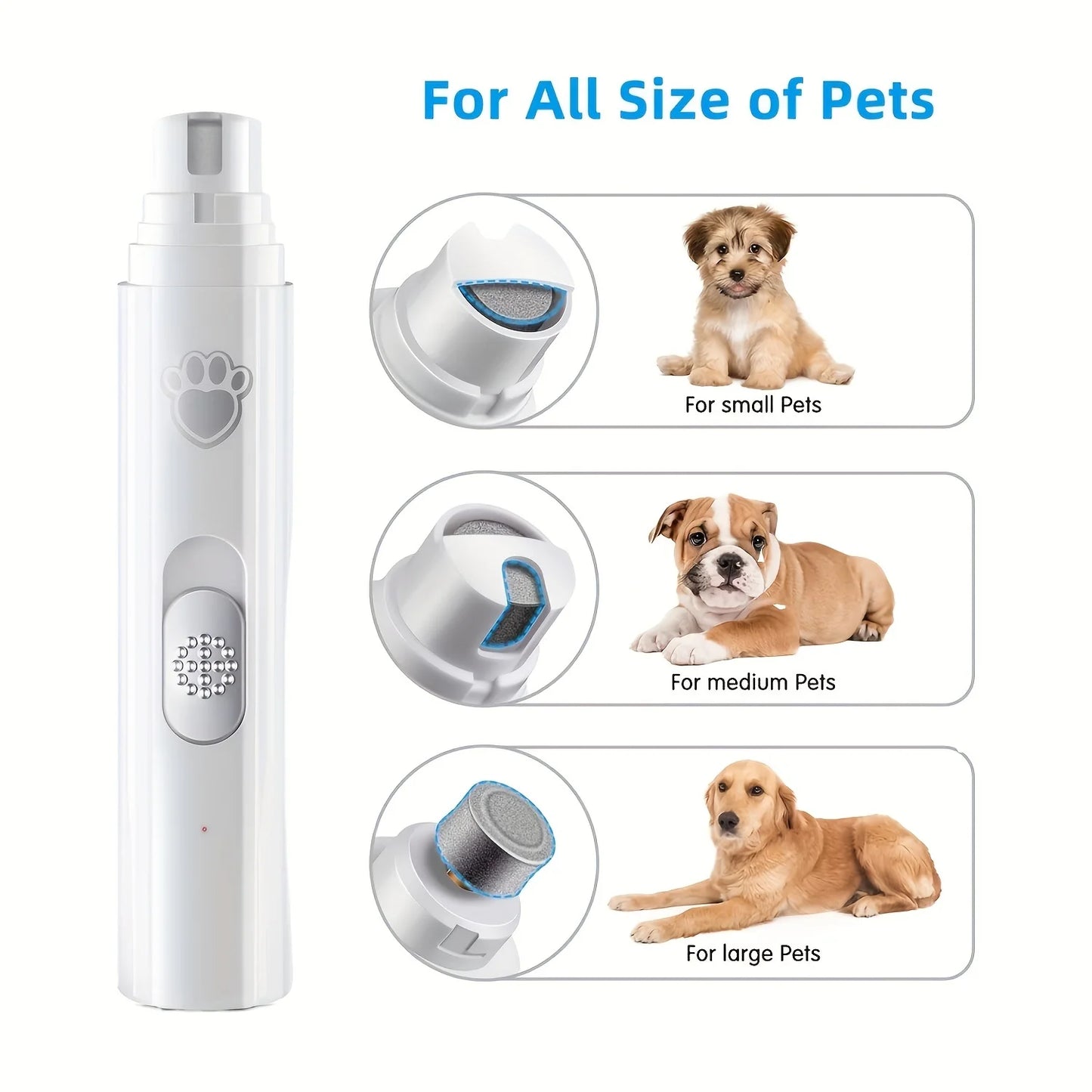 Painless USB Charging Dog Nail Grinders