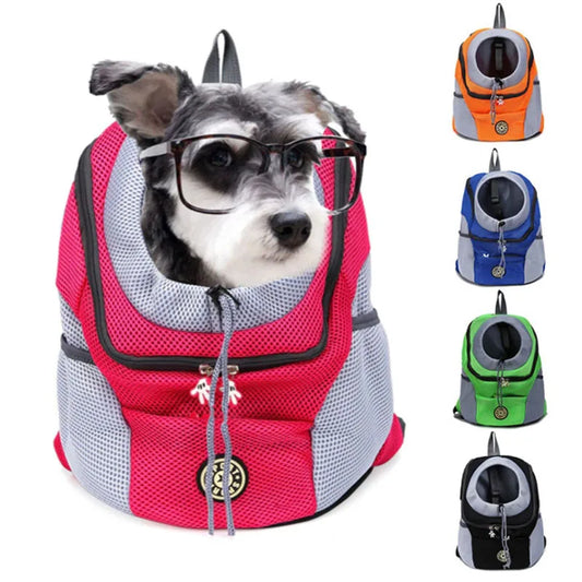 Dog Double Shoulder Portable Travel Backpack