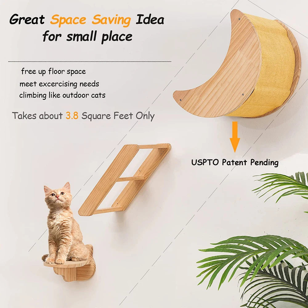 Estante para gatos - Hamaca de pared - Estantes para trepar