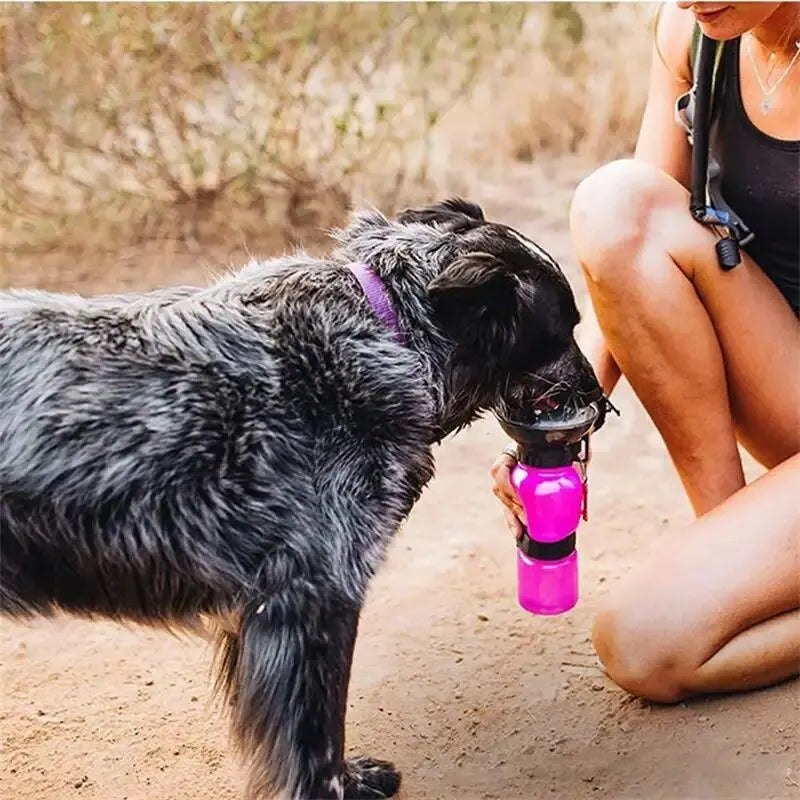 Botella portátil de agua y comida para perros: hidrátela y alimente mientras viaja 