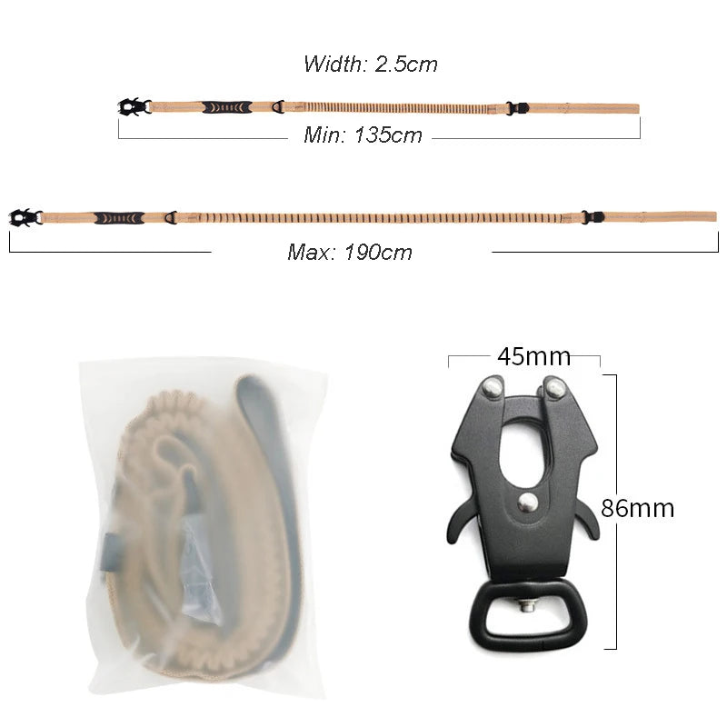 Correa táctica para perros de alta resistencia: reflectante y con absorción de impactos