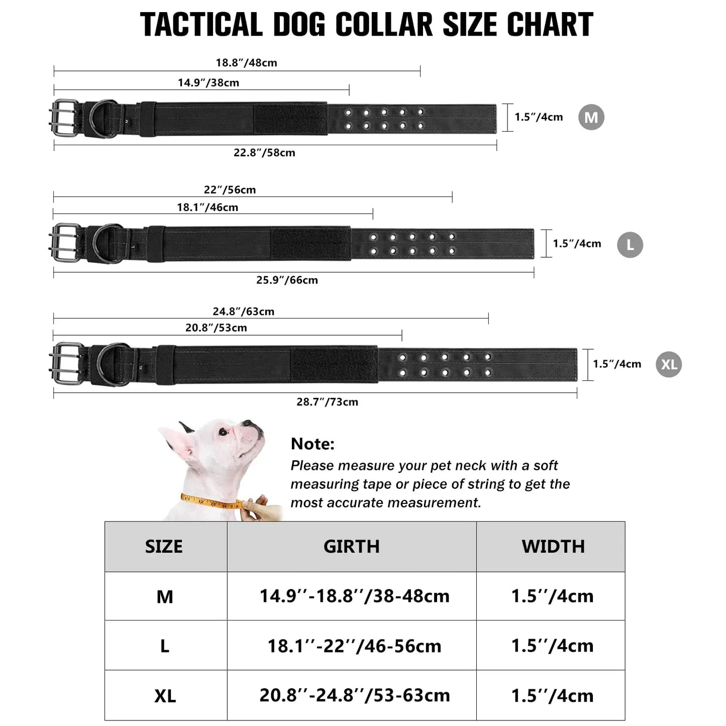 Tactical Dog Harness, Collar & Leash - Military Style