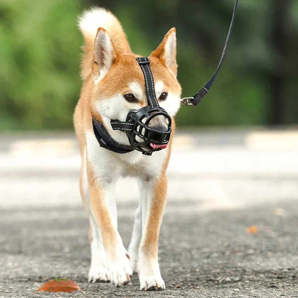 Dog Comfy Breathable Basket Muzzle Guard