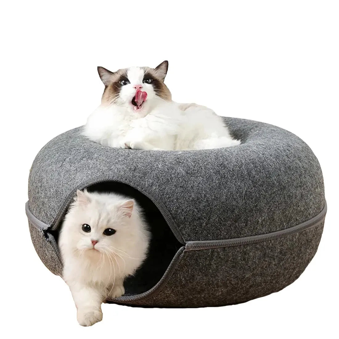 Cama Interactiva para Gatos en Forma de Dona