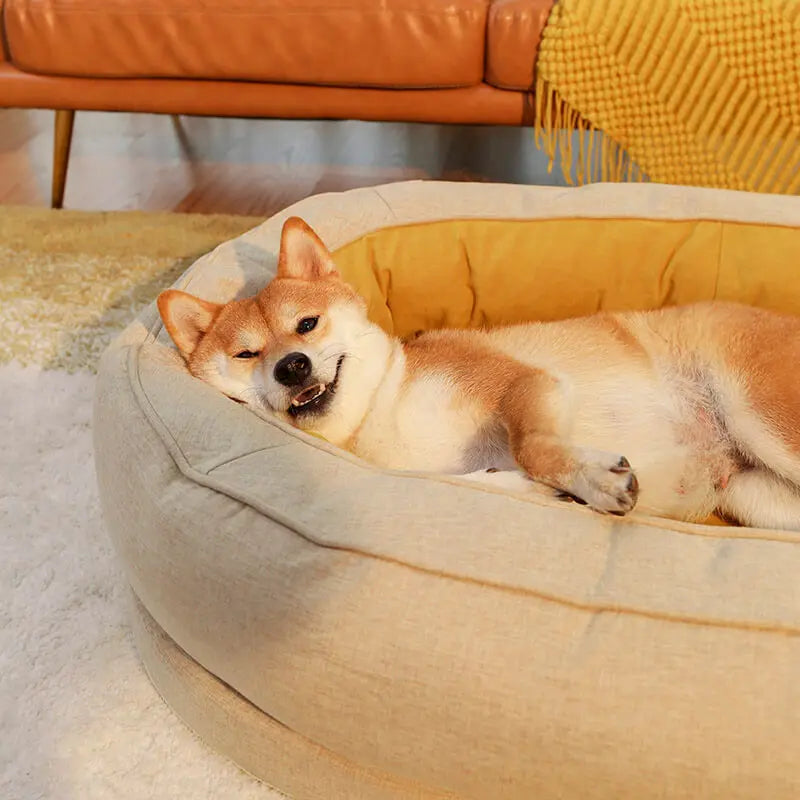 Cama para perros con forma de donut 