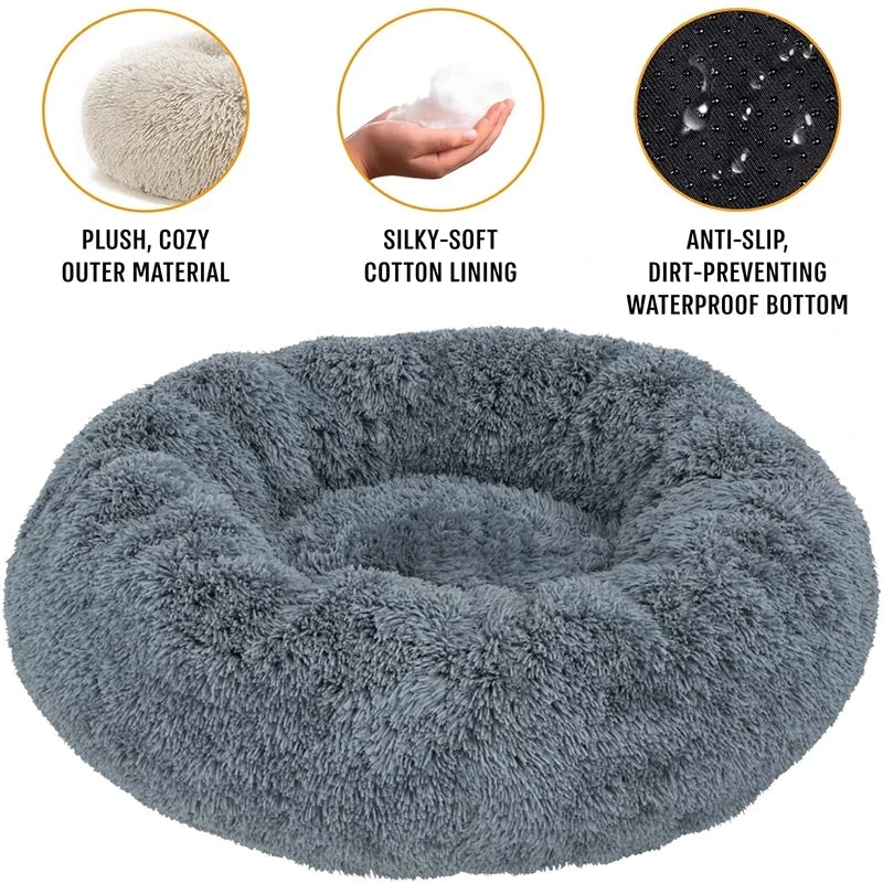 Round Dog/Cat Soft Bed – Cozy Comfort