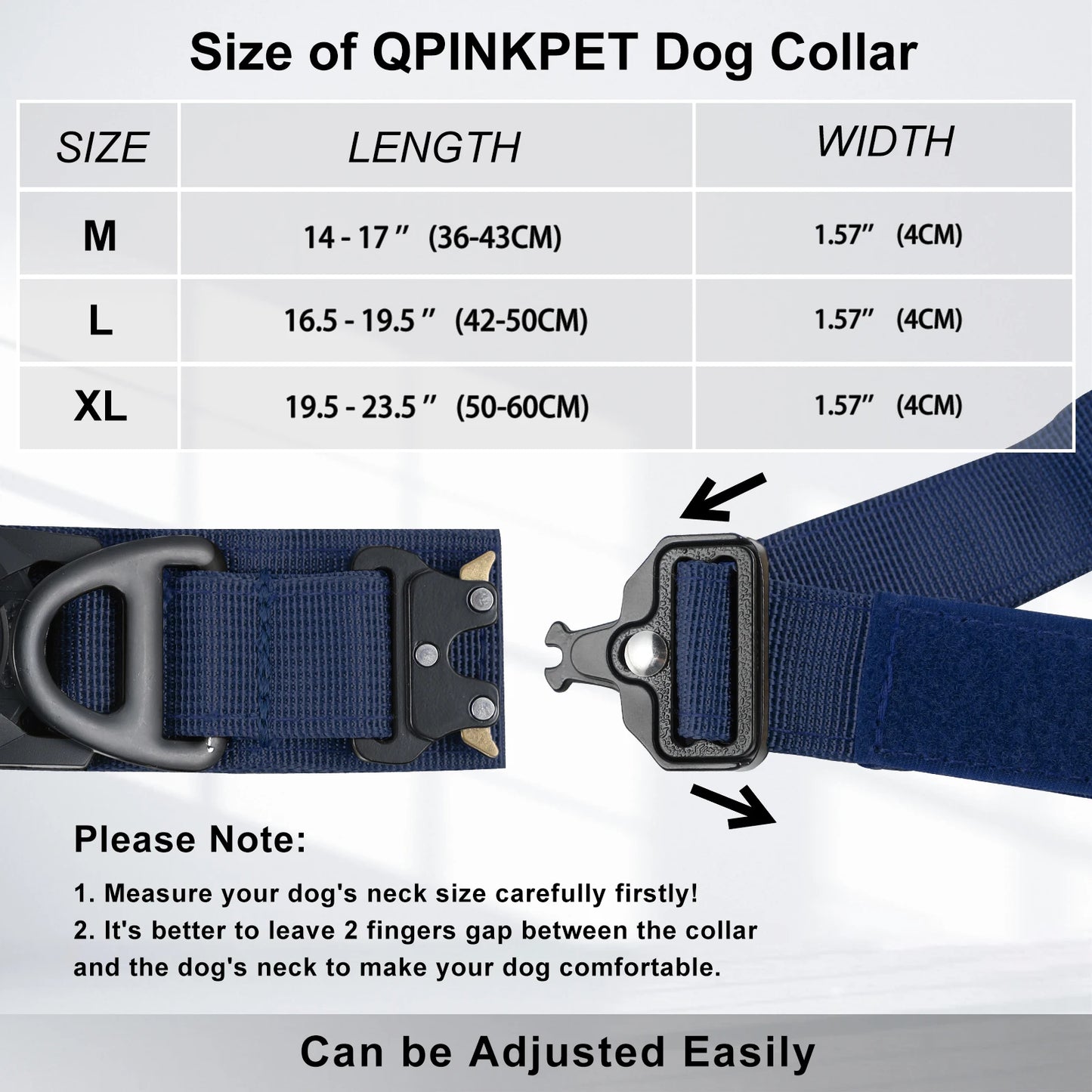 AirTag Dog Military Collar - for Large & Medium Dogs