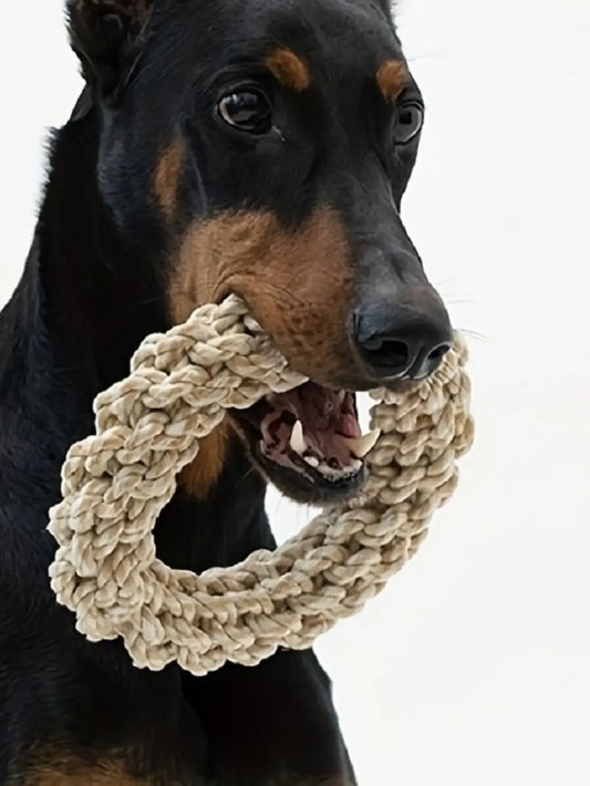 Pet Dog Linen Rope Toy - Chew Bite Resistant