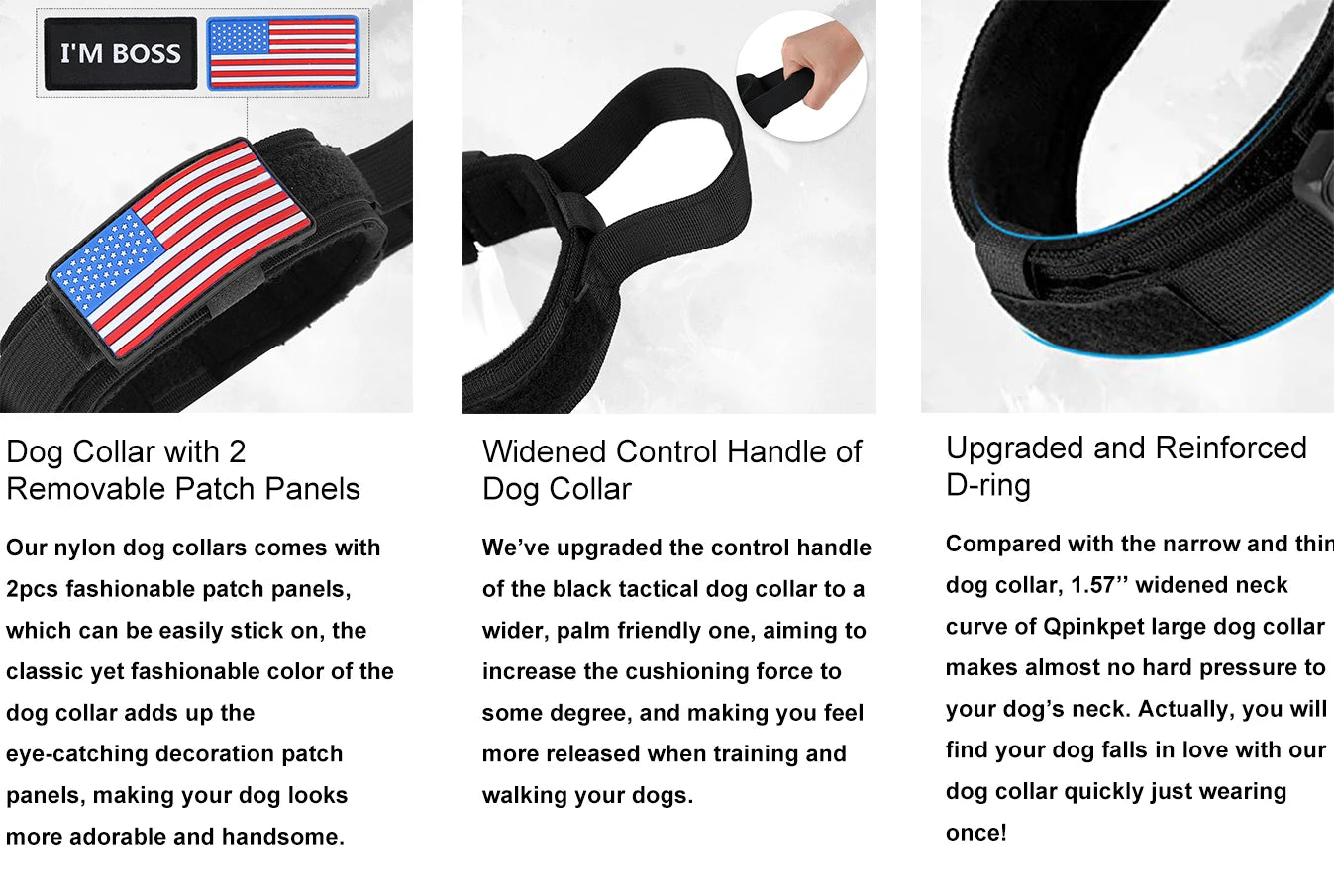 AirTag Dog Military Collar - for Large & Medium Dogs