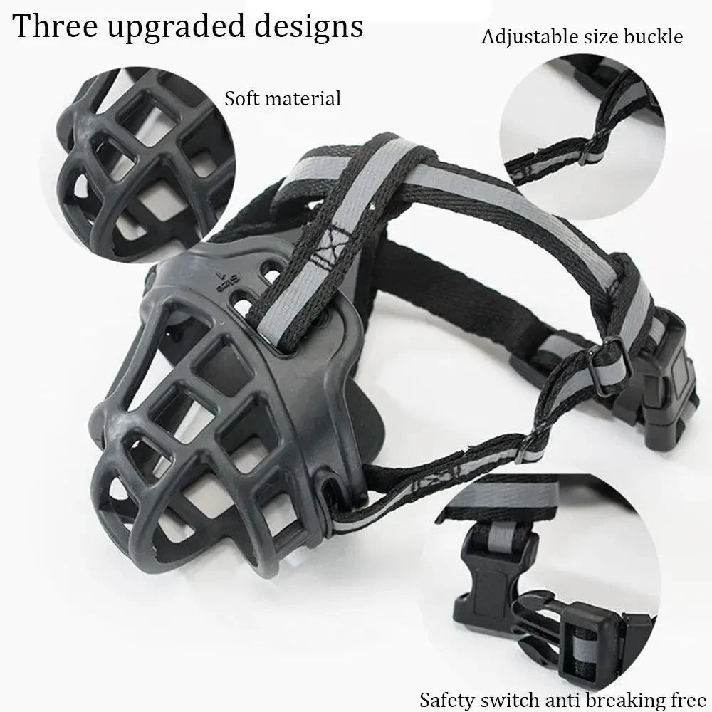 Dog Comfy Breathable Basket Muzzle Guard