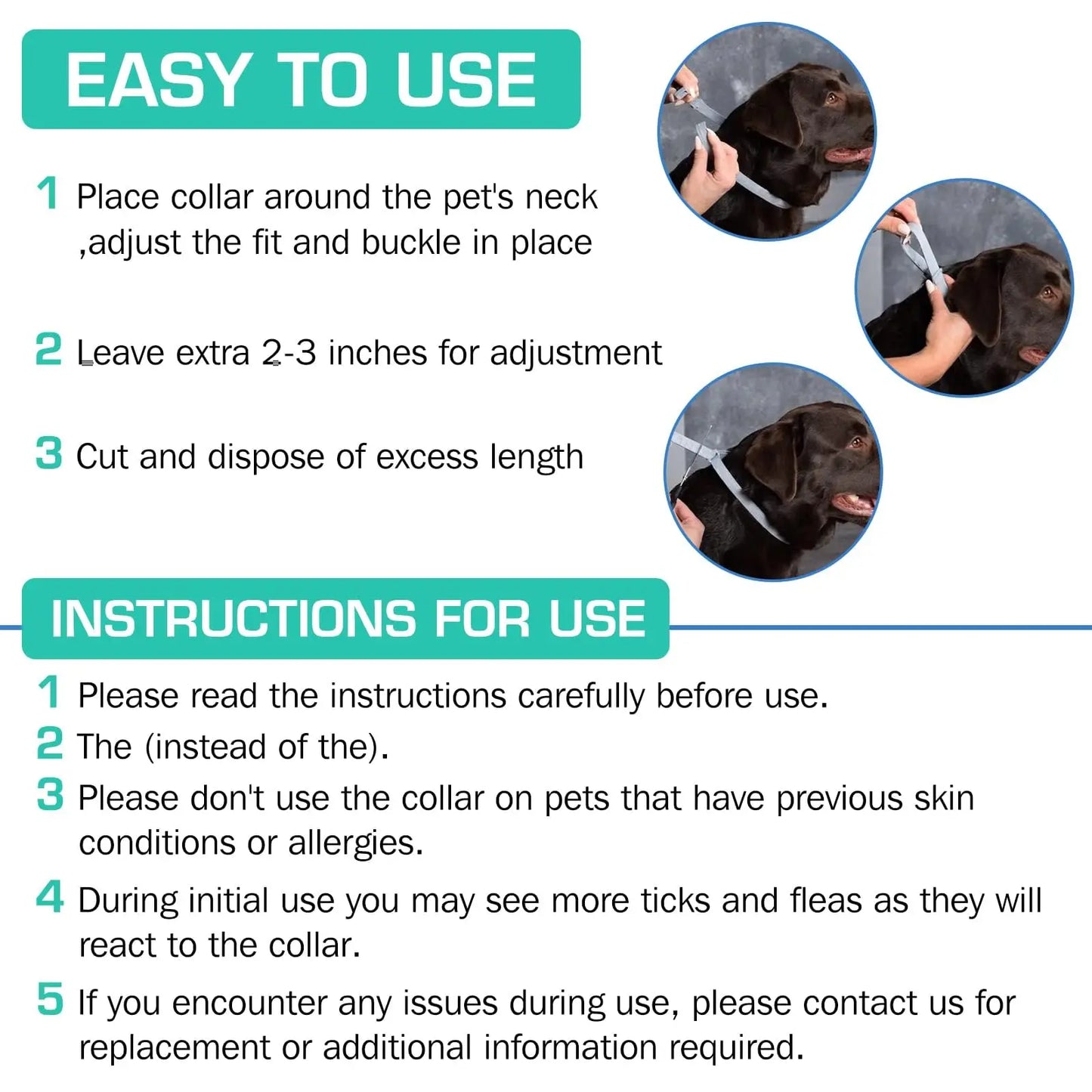 Pet Anti Flea Ticks Anti-parasitic - Dog & Cat Collar