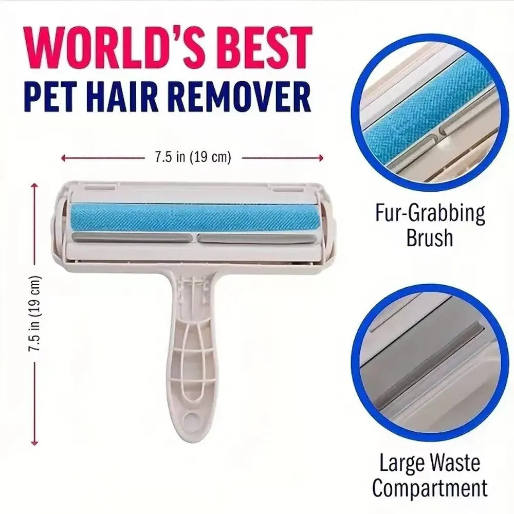 Pet Hair Roller Remover – 2-in-1 Grooming & Cleaning Tool for Dogs & Cats