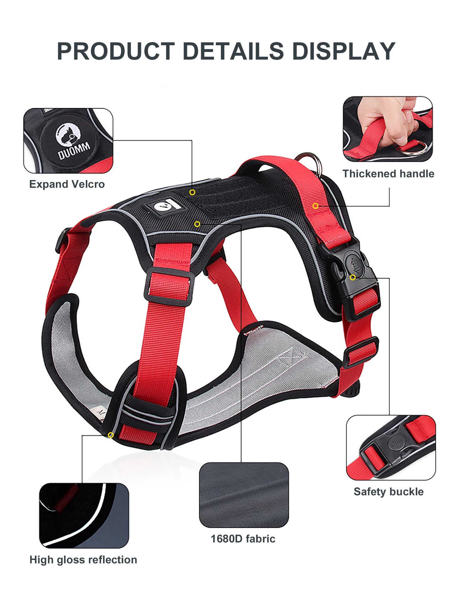 Dog Harness Reflective Waterproof - Medium & Large Dog