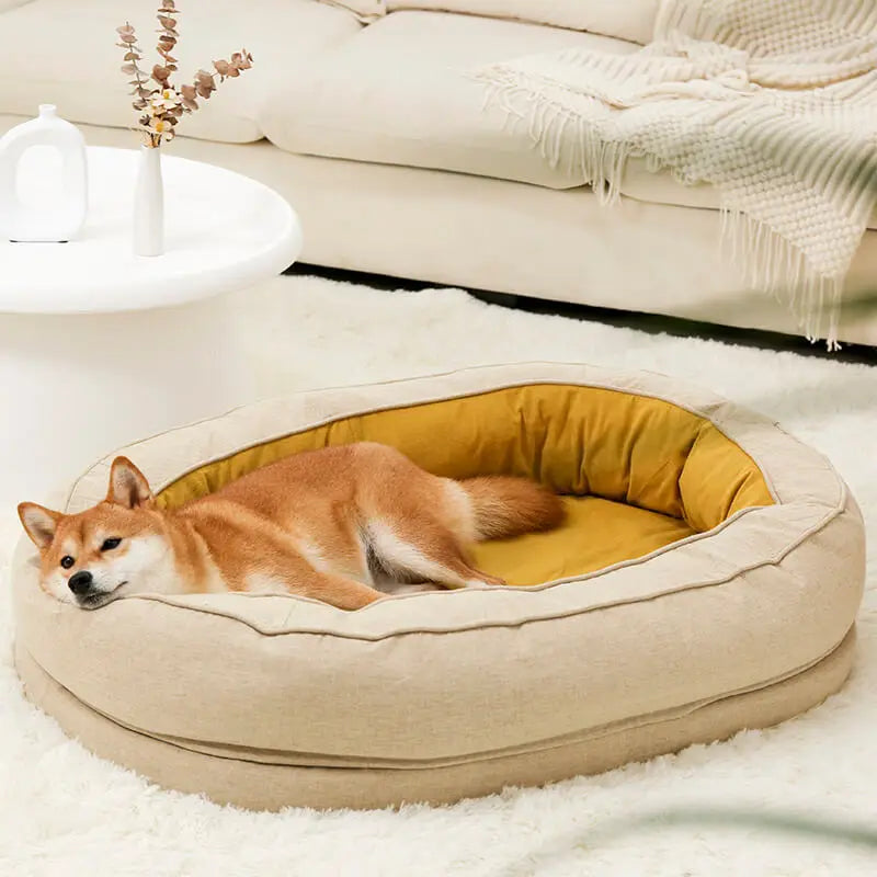 Cama para perros con forma de donut 