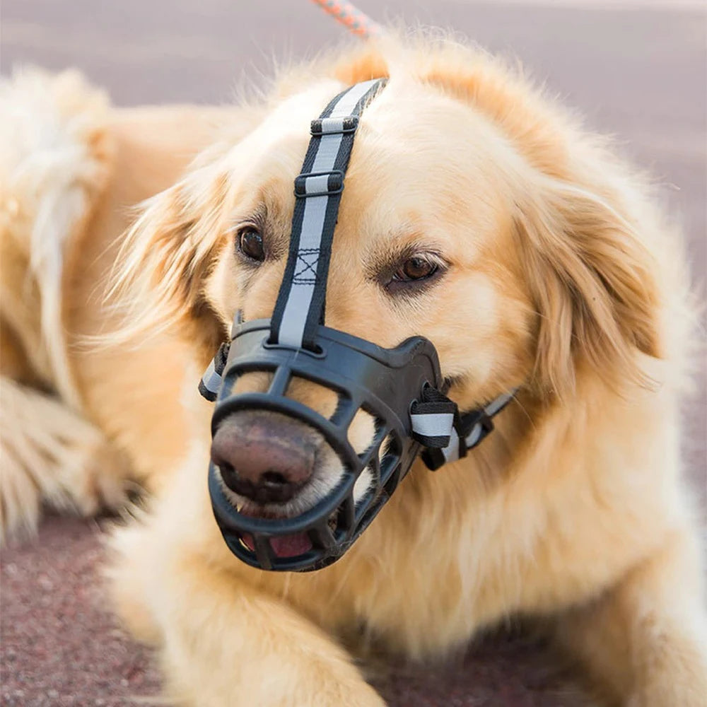 Dog Comfy Breathable Basket Muzzle Guard