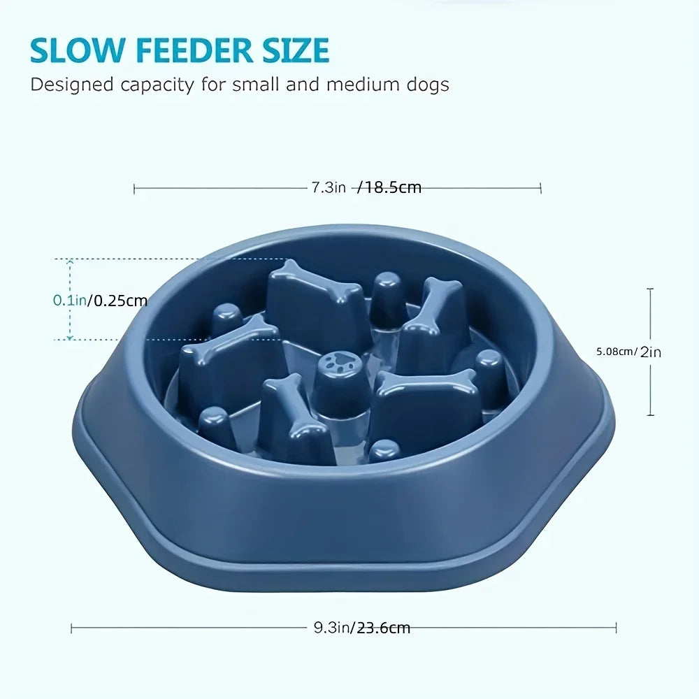 Dog & Cat Slow Feeder Non-choking Pet Bowl