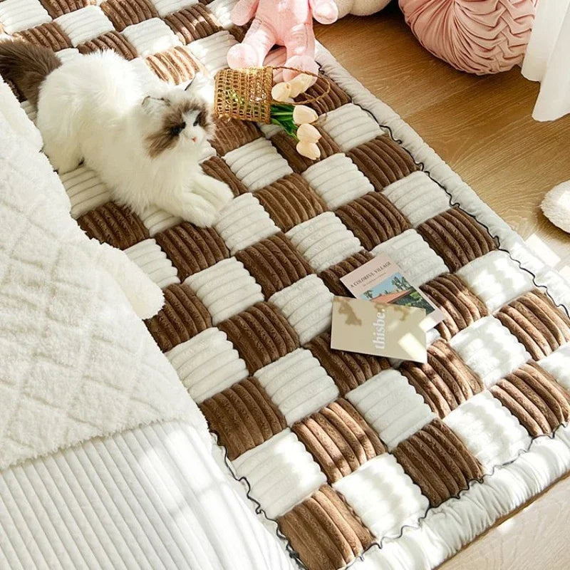 Cream Autumn/Winter Pet Bedside Floor Mat