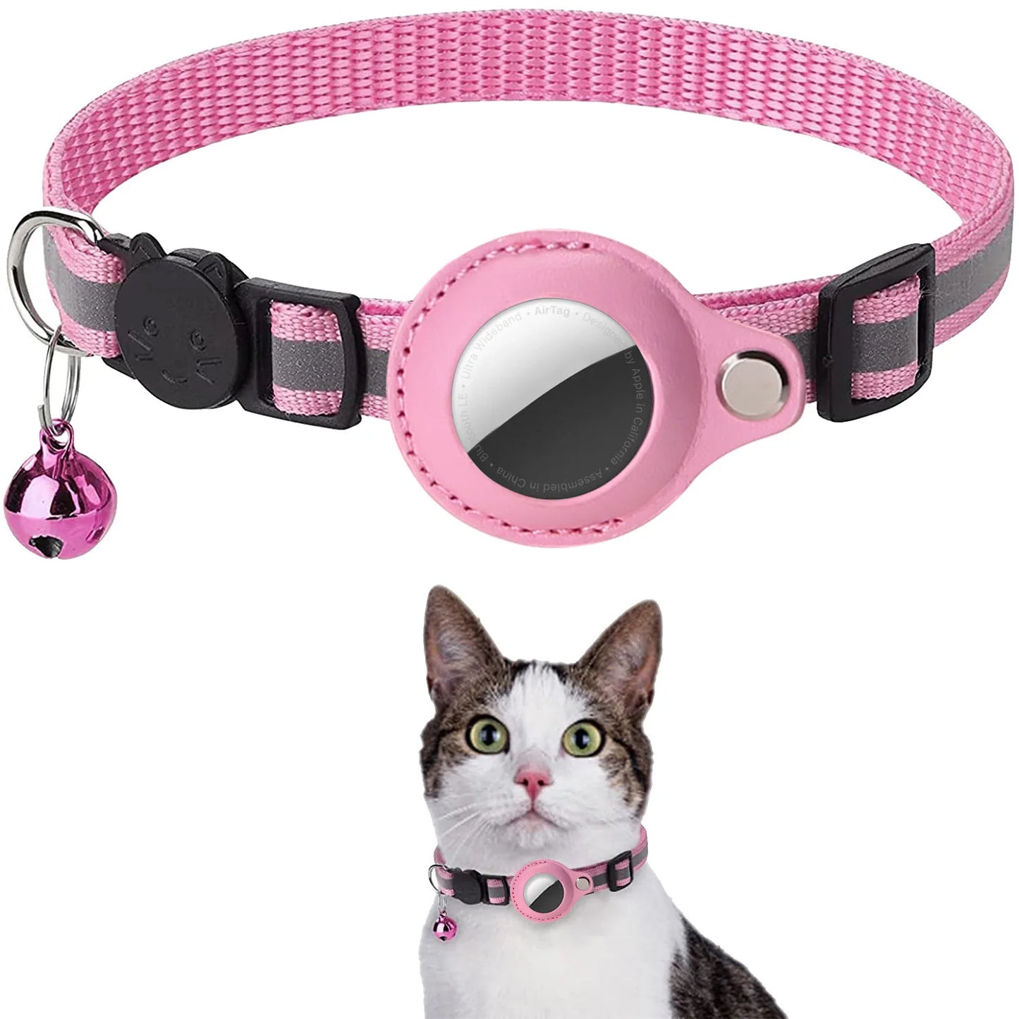 Collar para gatos Airtag: resistente, reflectante y ajustable