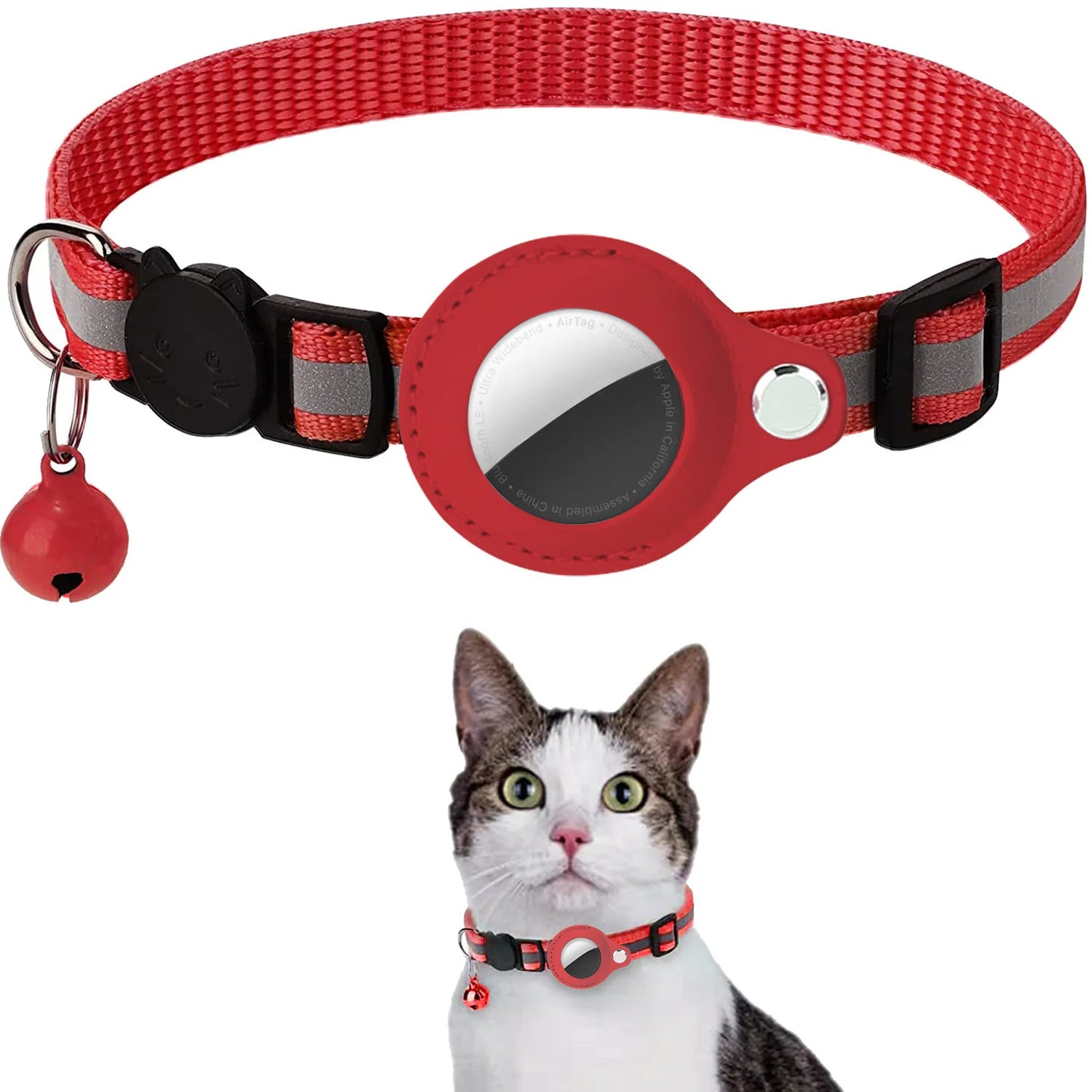 Collar para gatos Airtag: resistente, reflectante y ajustable