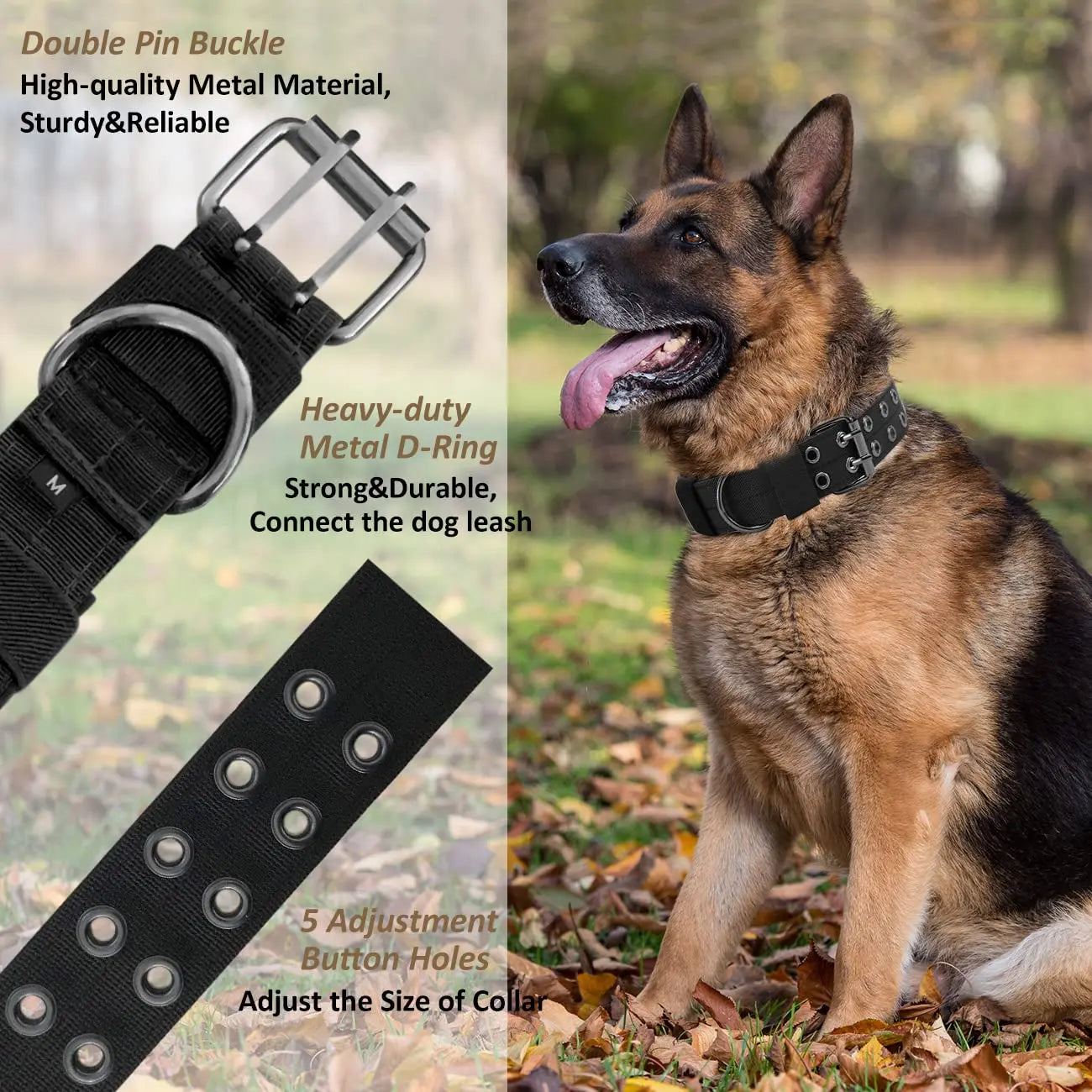 Tactical Dog Harness, Collar & Leash - Military Style