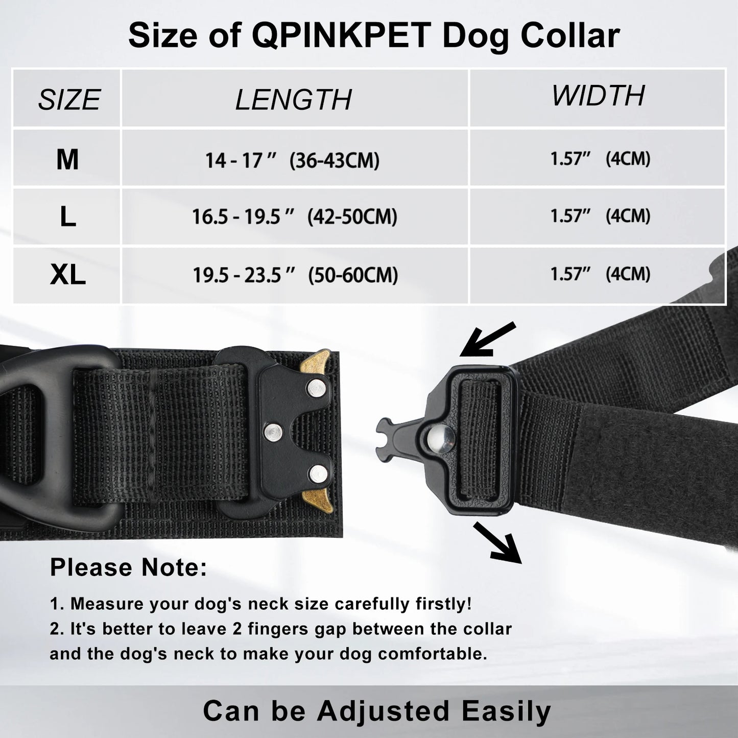 AirTag Dog Military Collar - for Large & Medium Dogs