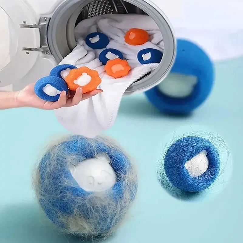 Washing Machine Sponge Washing Ball - Reusable Pet Hair Cleaning Solution!