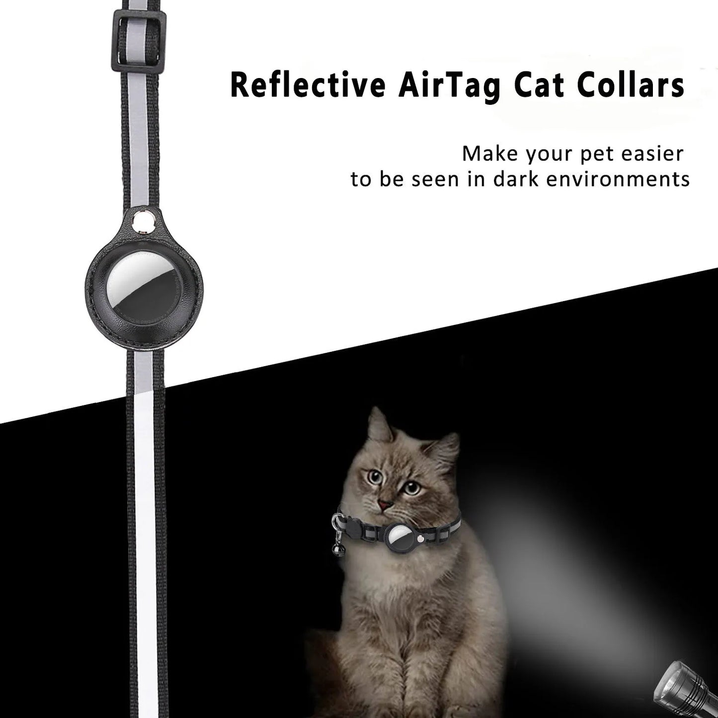 Collar para gatos Airtag: resistente, reflectante y ajustable