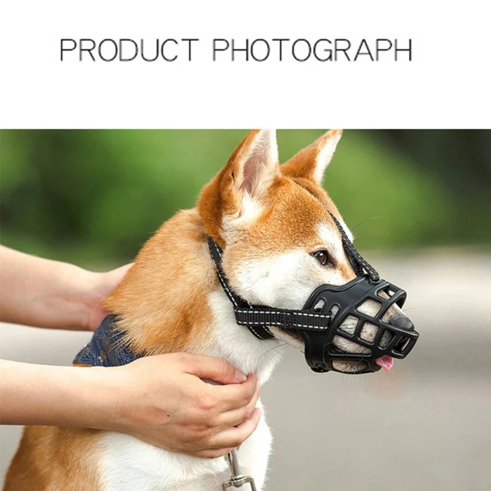 Dog Comfy Breathable Basket Muzzle Guard