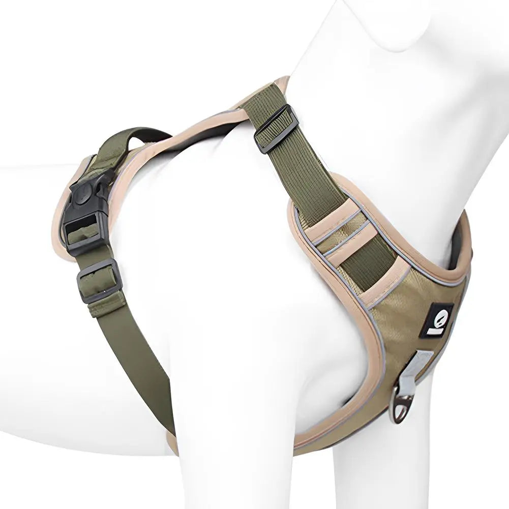 Medium to Large Dog Harnesses Collar - Army Reflective & Adjustable