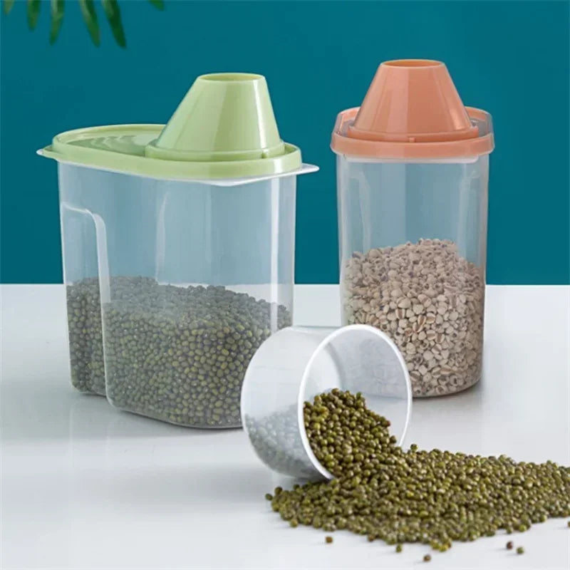 Pet Food Container – Secure Buckle, Multi-Functional Lid, and Easy Pouring Design