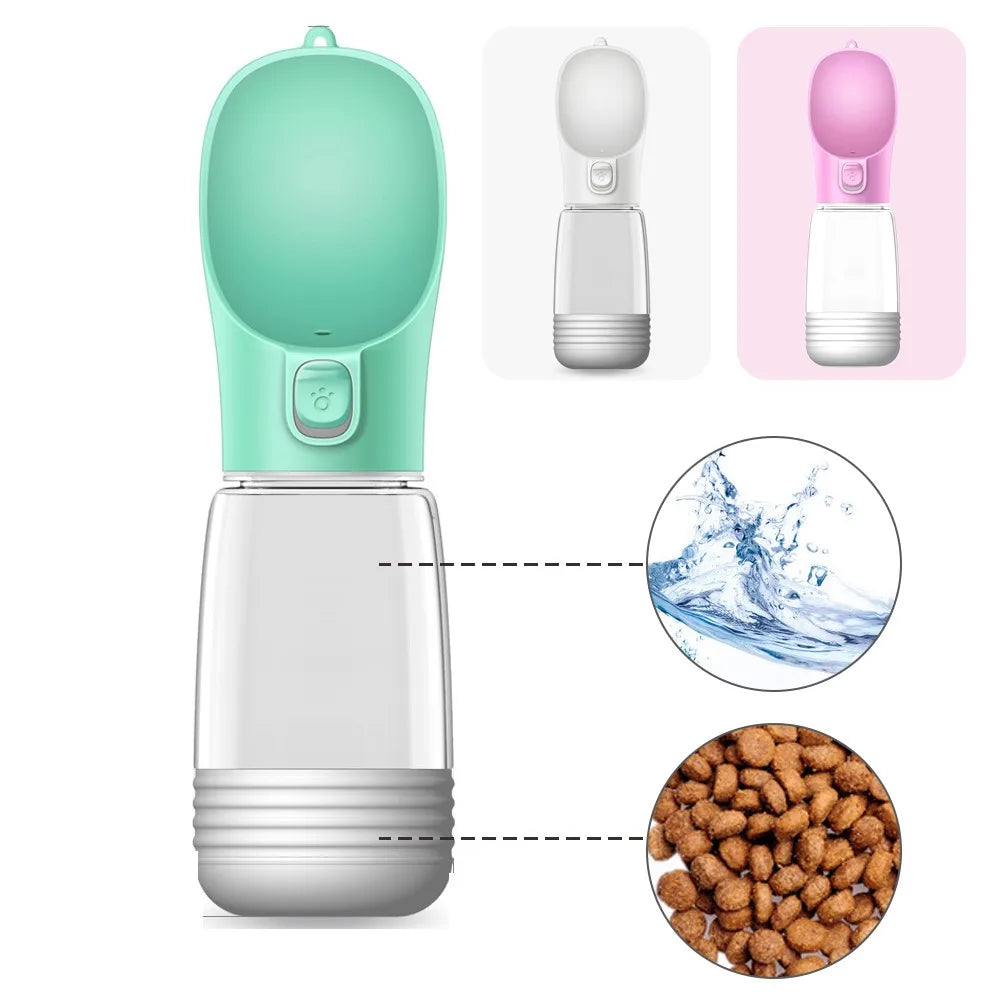 Portable Dog Water & Food Bottle – Hydrate & Feed Your Furry Friend On-the-Go!