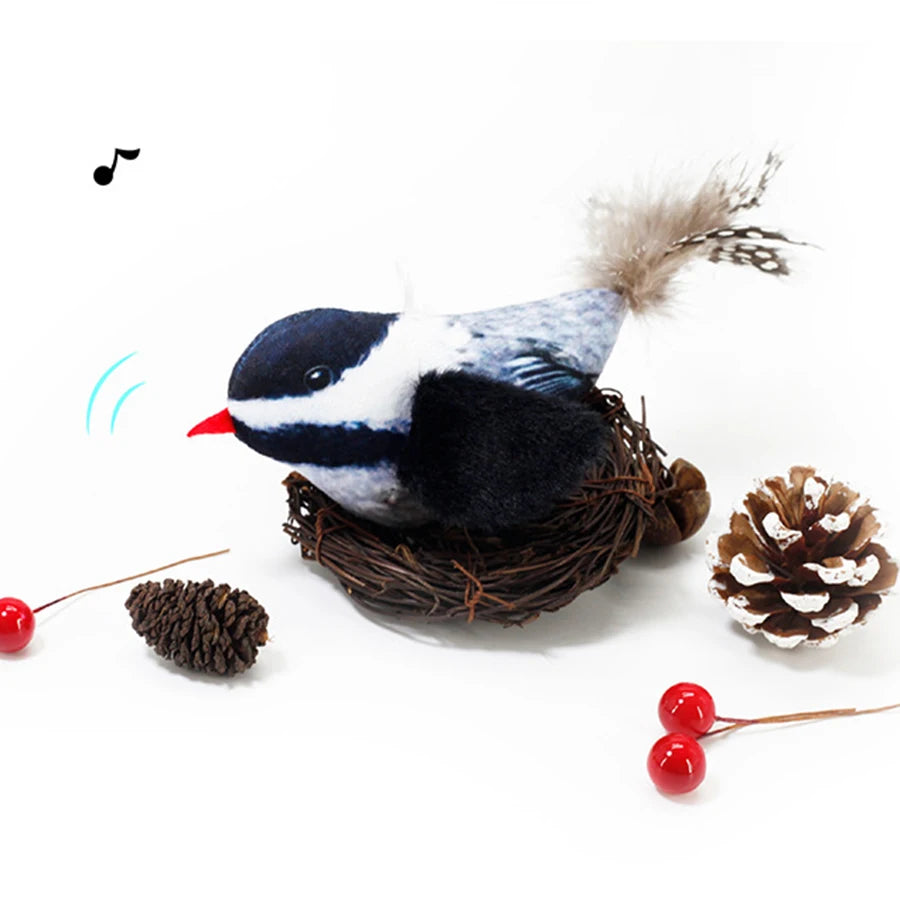 Plush Calling Bird Cat Toy