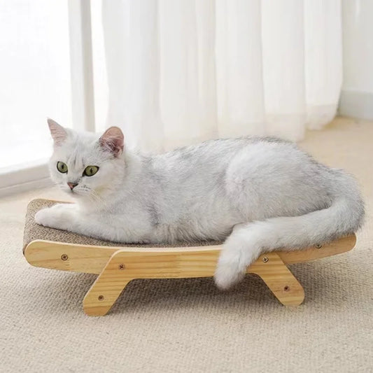 Rascador de madera para gatos: la cama de descanso definitiva