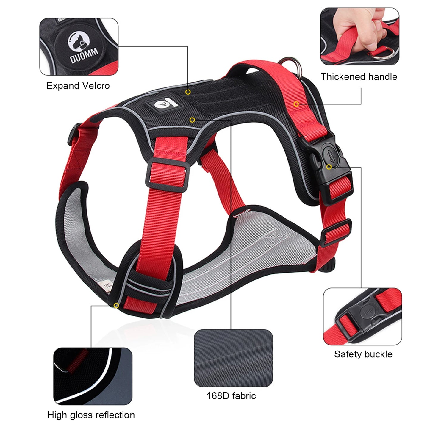 Dog Harness Reflective Waterproof - Medium & Large Dog