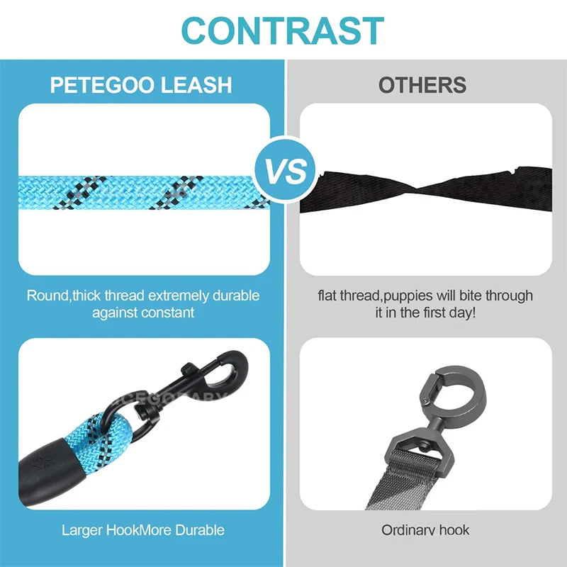 Reflective Dog Leash – Illuminate Your Evening Walks !