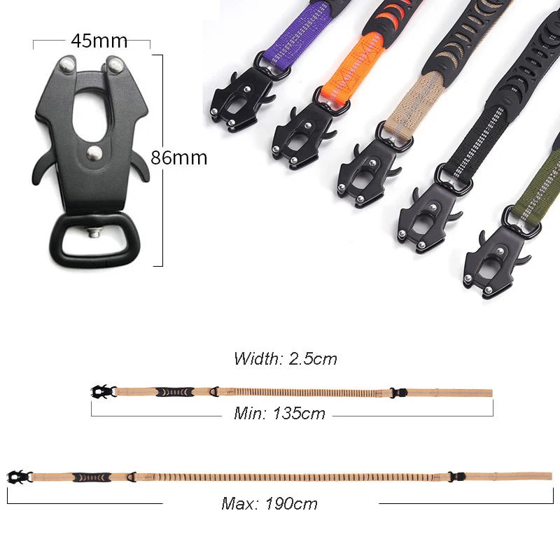 Heavy Duty Tactical Dog Leash - Reflective and Shock Absorbing