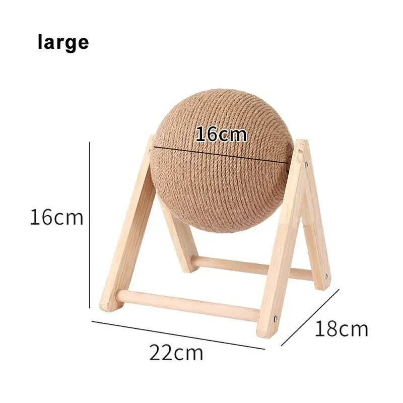 Cat Cratchers Ball Toys - Sisal and Wood Stable Triangle