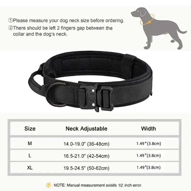 Tactical Dog Collar For Medium And Large Dogs